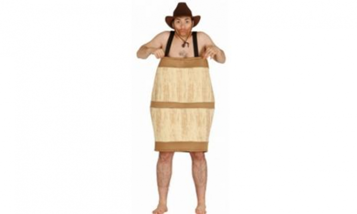 Houten biervat kostuum